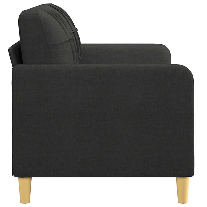 Canapea cu 2 locuri, negru, 140 cm, material textil - WALTI WALTI
