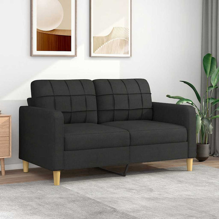 Canapea cu 2 locuri, negru, 140 cm, material textil - WALTI WALTI