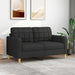 Canapea cu 2 locuri, negru, 140 cm, material textil - WALTI WALTI