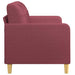 Canapea cu 2 locuri, roșu vin, 140 cm, material textil - WALTI WALTI