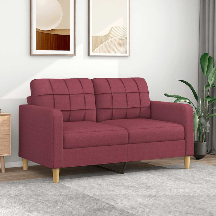 Canapea cu 2 locuri, roșu vin, 140 cm, material textil - WALTI WALTI