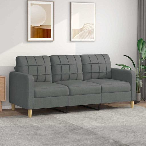 Canapea cu 3 locuri, gri închis, 180 cm, material textil - WALTI WALTI