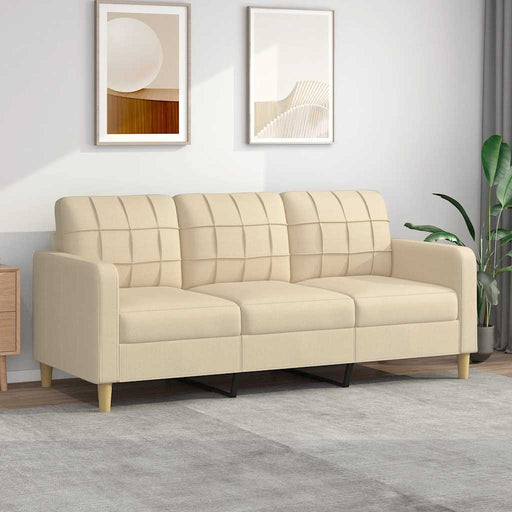 Canapea cu 3 locuri, crem, 180 cm, material textil - WALTI WALTI
