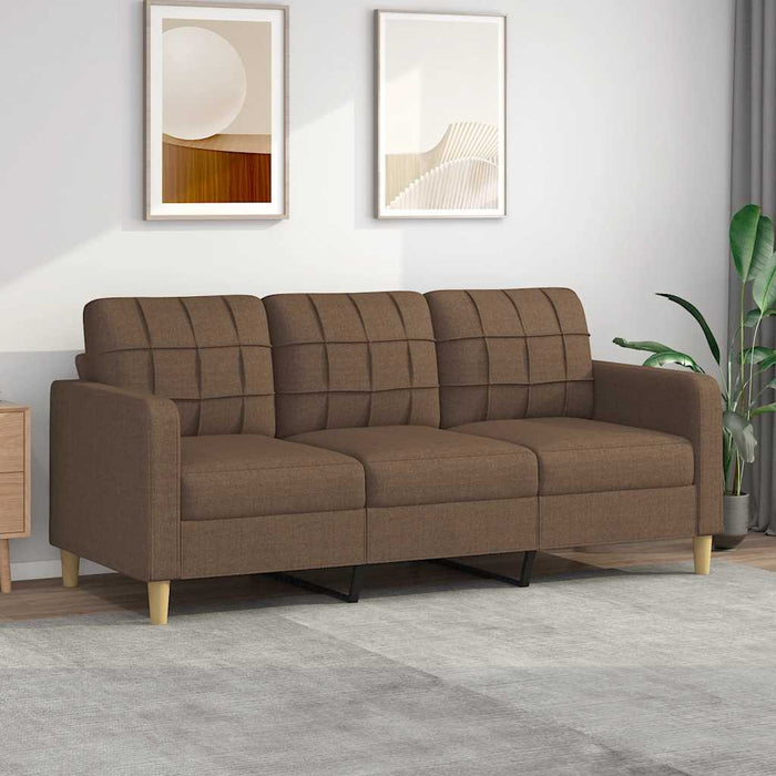 Canapea cu 3 locuri, maro, 180 cm, material textil WALTI