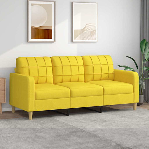 Canapea cu 3 locuri, galben deschis, 180 cm, material textil - WALTI WALTI