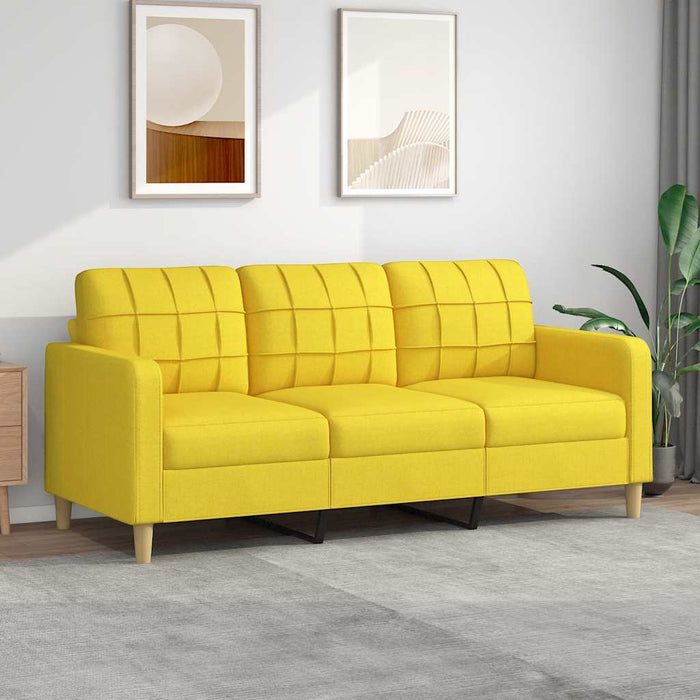 Canapea cu 3 locuri, galben deschis, 180 cm, material textil - WALTI WALTI