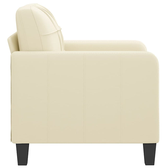 Canapea de o persoană, crem, 60 cm, piele ecologică - WALTI WALTI
