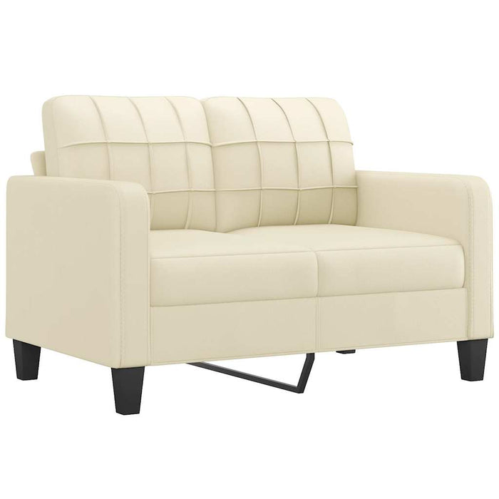Canapea cu 2 locuri, crem, 120 cm, piele ecologică - WALTI WALTI