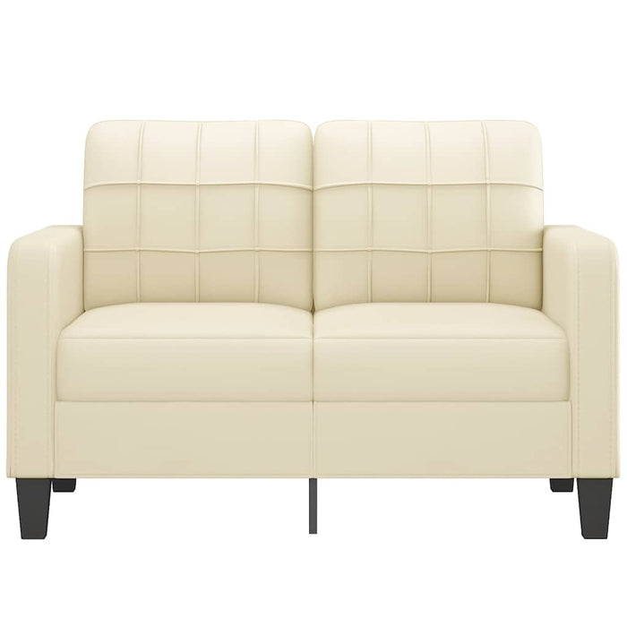 Canapea cu 2 locuri, crem, 120 cm, piele ecologică - WALTI WALTI