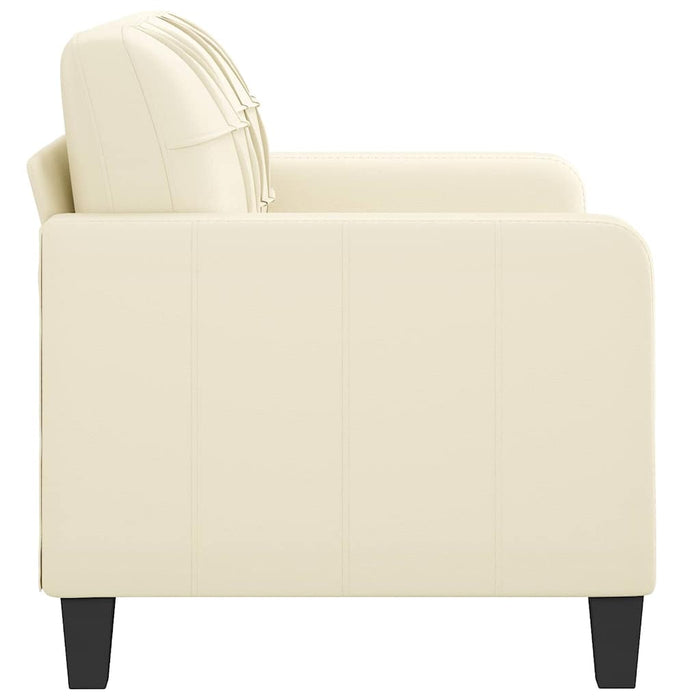Canapea cu 2 locuri, crem, 120 cm, piele ecologică - WALTI WALTI