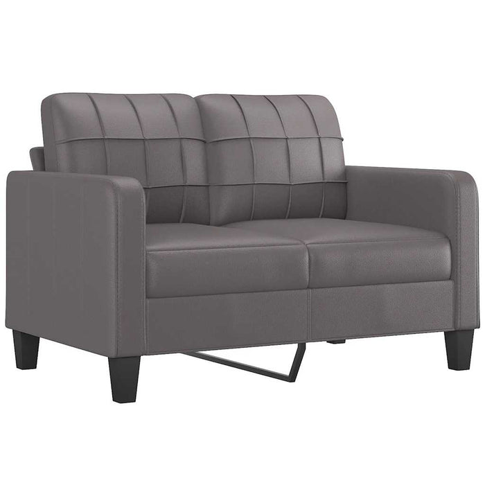 Canapea cu 2 locuri, gri, 120 cm, piele ecologică - WALTI WALTI