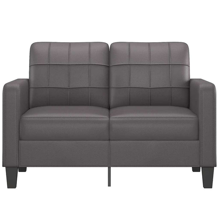 Canapea cu 2 locuri, gri, 120 cm, piele ecologică - WALTI WALTI