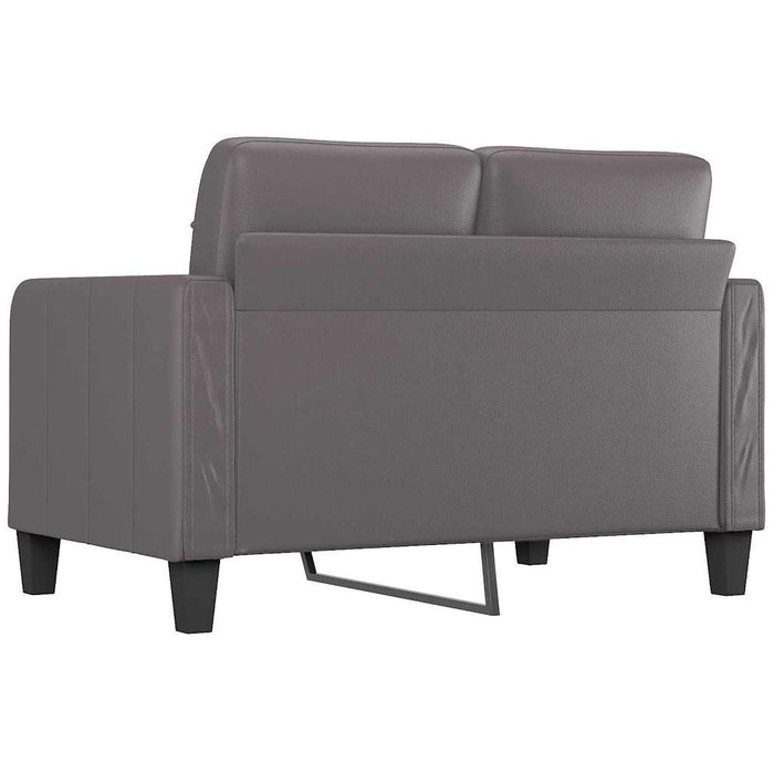 Canapea cu 2 locuri, gri, 120 cm, piele ecologică - WALTI WALTI