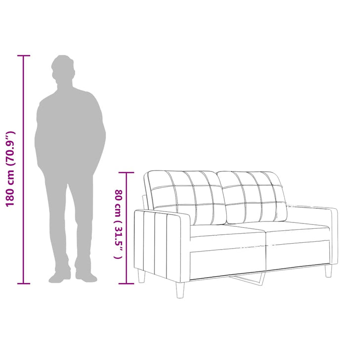 Canapea cu 2 locuri, roșu vin, 120 cm, material textil - WALTI WALTI