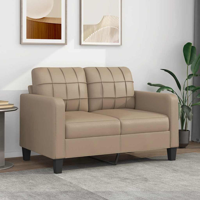 Canapea cu 2 locuri, cappuccino, 120 cm, piele ecologică - WALTI WALTI