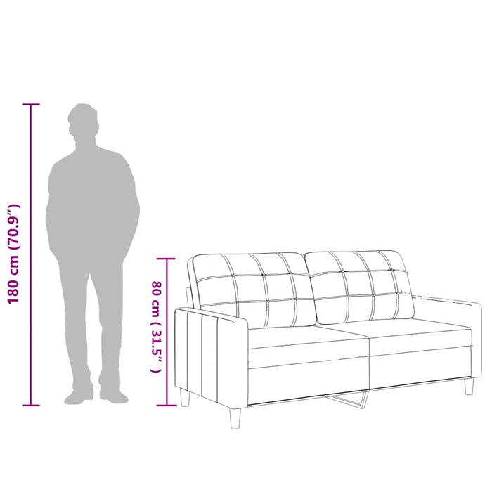 Canapea cu 2 locuri, negru, 140 cm, piele ecologică WALTI