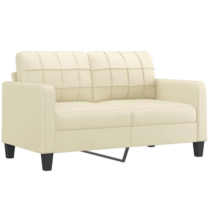 Canapea cu 2 locuri, crem, 140 cm, piele ecologică WALTI