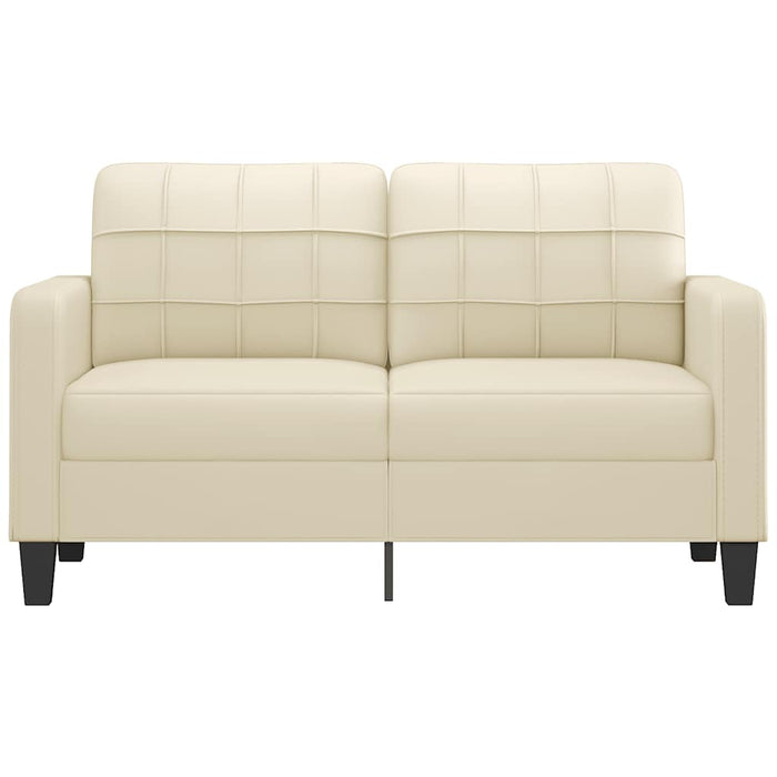 Canapea cu 2 locuri, crem, 140 cm, piele ecologică WALTI