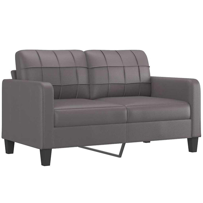 Canapea cu 2 locuri, gri, 140 cm, piele ecologică - WALTI WALTI