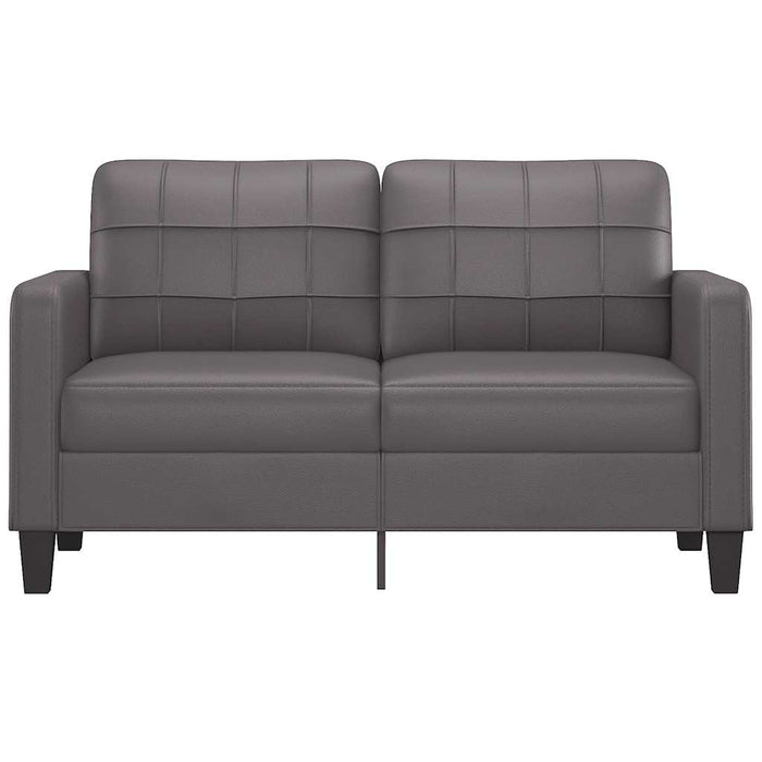 Canapea cu 2 locuri, gri, 140 cm, piele ecologică - WALTI WALTI