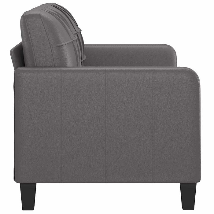 Canapea cu 2 locuri, gri, 140 cm, piele ecologică - WALTI WALTI