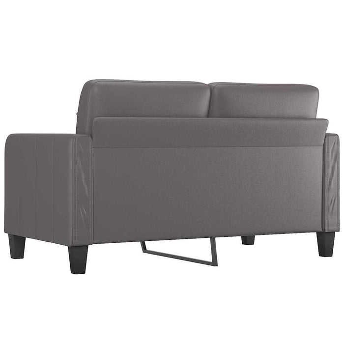 Canapea cu 2 locuri, gri, 140 cm, piele ecologică - WALTI WALTI
