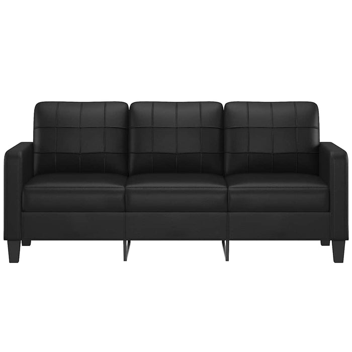 Canapea cu 3 locuri, negru, 180 cm, piele ecologică - WALTI WALTI