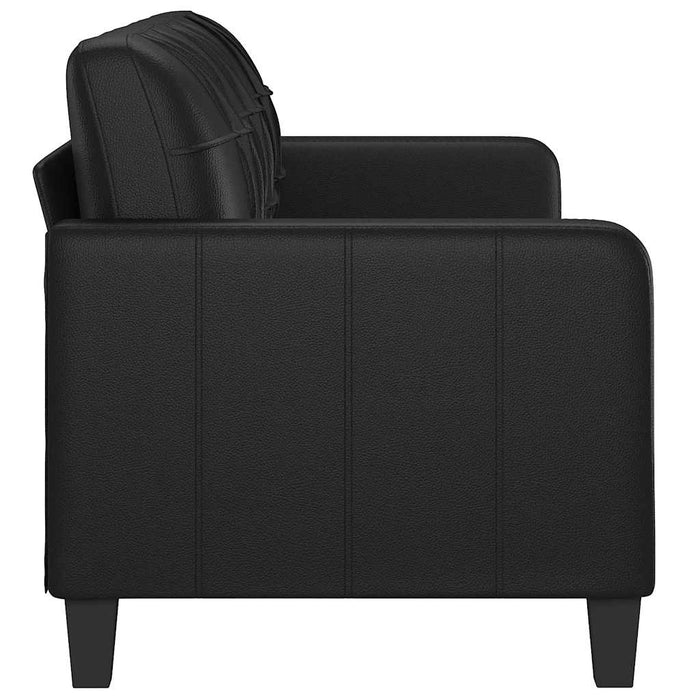 Canapea cu 3 locuri, negru, 180 cm, piele ecologică - WALTI WALTI