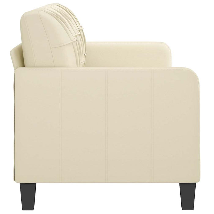 Canapea cu 3 locuri, crem, 180 cm, piele ecologică WALTI