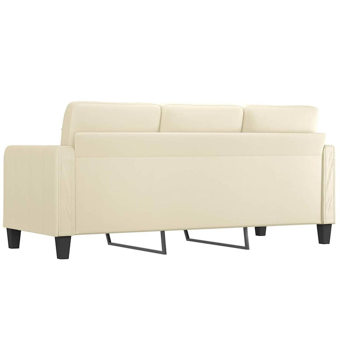 Canapea cu 3 locuri, crem, 180 cm, piele ecologică WALTI