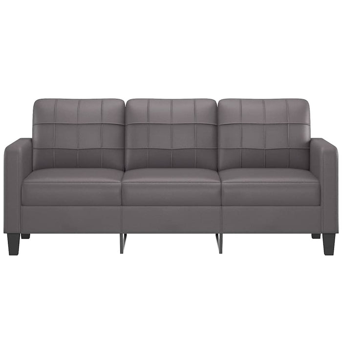 Canapea cu 3 locuri, gri, 180 cm, piele ecologică - WALTI WALTI