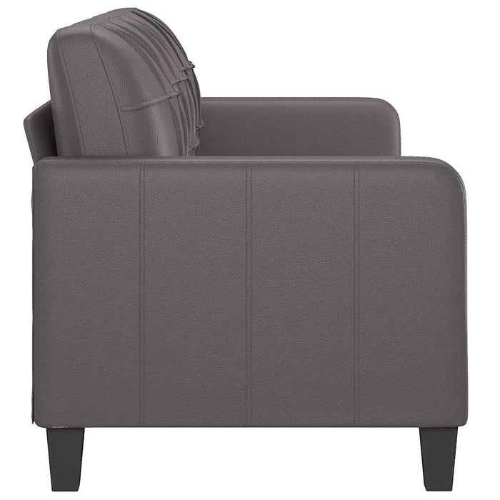 Canapea cu 3 locuri, gri, 180 cm, piele ecologică - WALTI WALTI