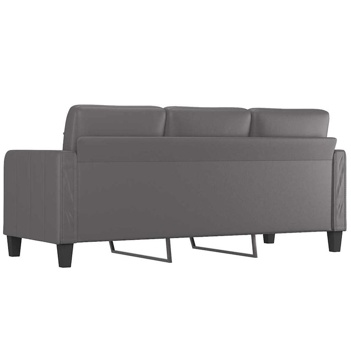 Canapea cu 3 locuri, gri, 180 cm, piele ecologică - WALTI WALTI