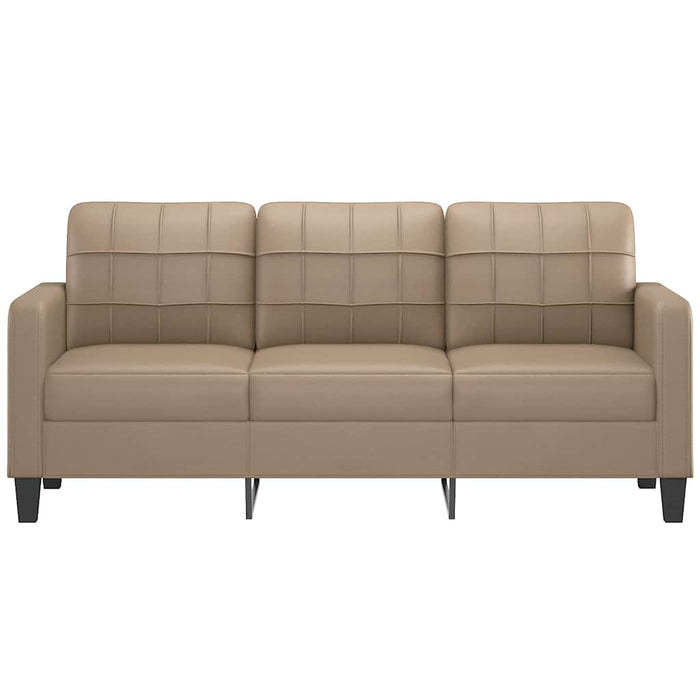 Canapea cu 3 locuri, cappuccino, 180 cm, piele ecologică WALTI