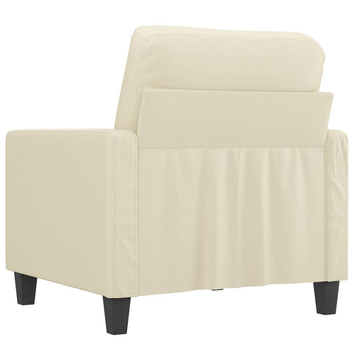 Canapea de o persoană, crem, 60 cm, piele ecologică - WALTI WALTI