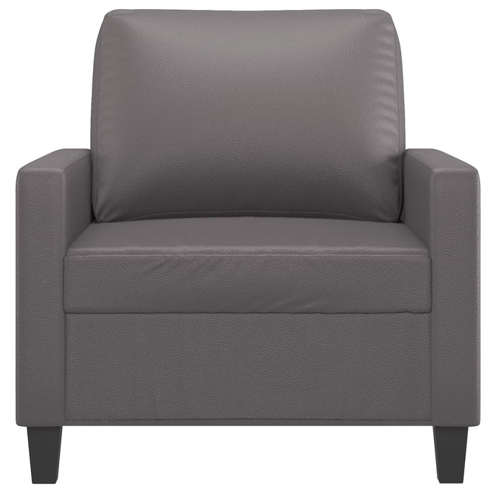 Canapea de o persoană, gri, 60 cm, piele ecologică - WALTI WALTI