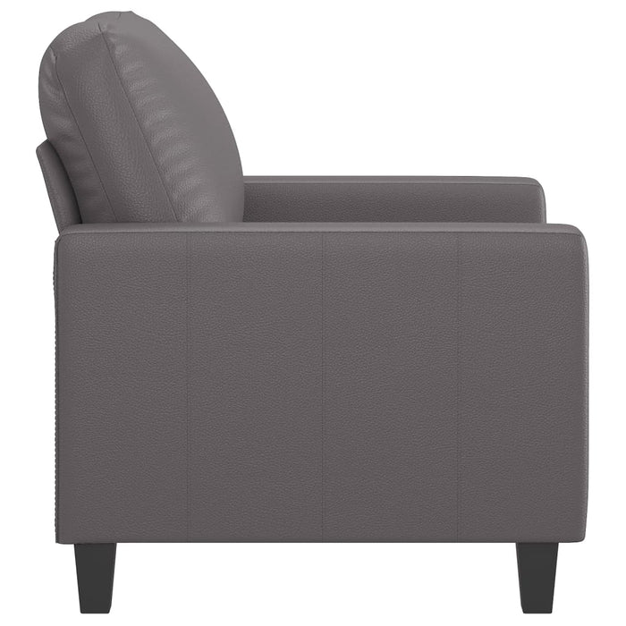 Canapea de o persoană, gri, 60 cm, piele ecologică - WALTI WALTI