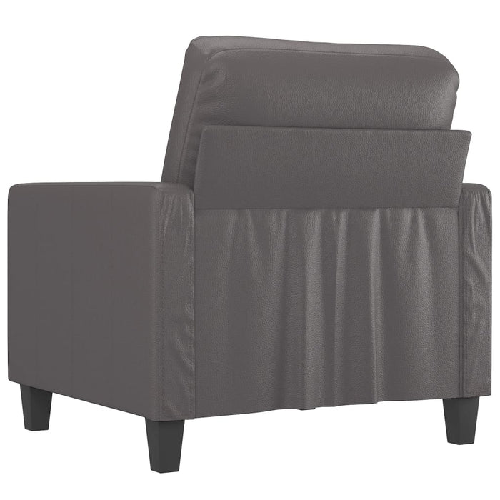 Canapea de o persoană, gri, 60 cm, piele ecologică - WALTI WALTI