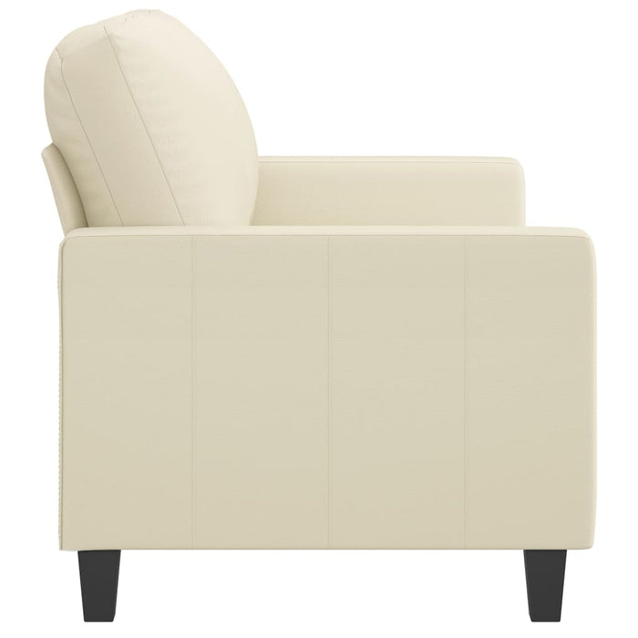 Canapea cu 2 locuri, crem, 120 cm, piele ecologică - WALTI WALTI