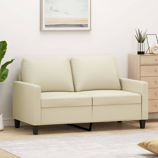Canapea cu 2 locuri, crem, 120 cm, piele ecologică - WALTI WALTI