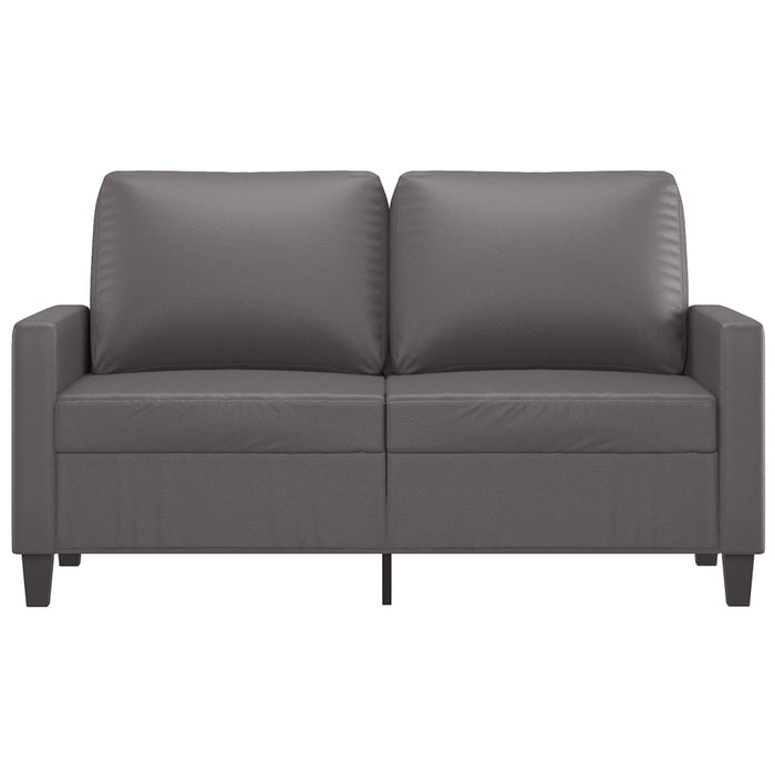 Canapea cu 2 locuri, gri, 120 cm, piele ecologică - WALTI WALTI