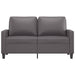 Canapea cu 2 locuri, gri, 120 cm, piele ecologică - WALTI WALTI