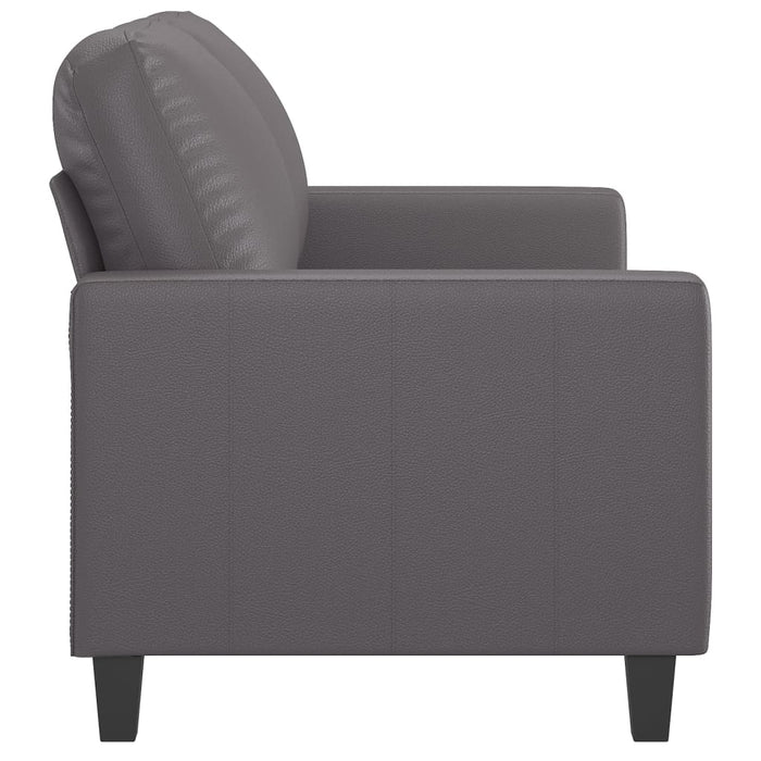 Canapea cu 2 locuri, gri, 120 cm, piele ecologică - WALTI WALTI
