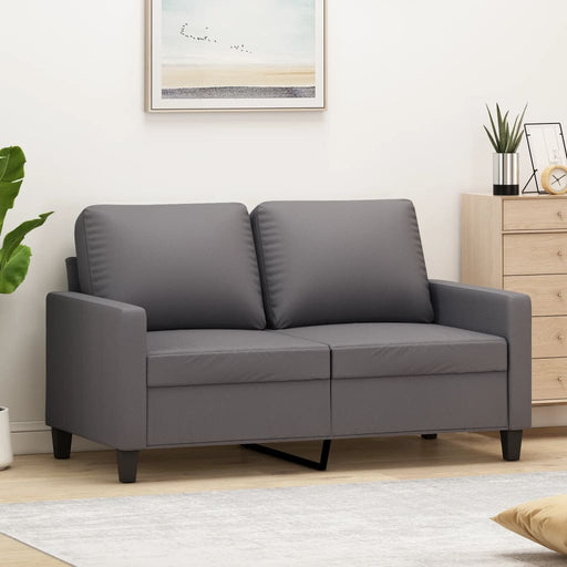 Canapea cu 2 locuri, gri, 120 cm, piele ecologică - WALTI WALTI