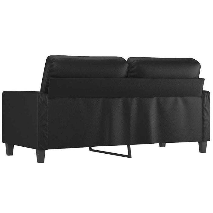 Canapea cu 2 locuri, negru, 140 cm, piele ecologică - WALTI WALTI