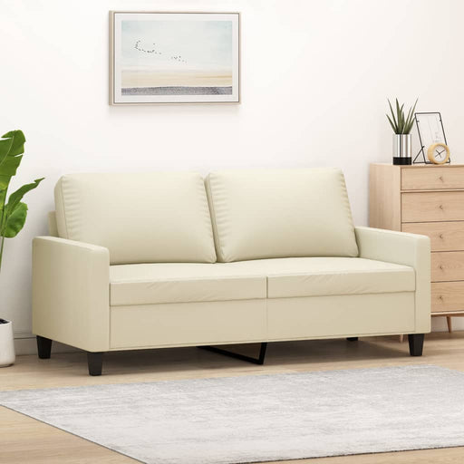 Canapea cu 2 locuri, crem, 140 cm, piele ecologică - WALTI WALTI