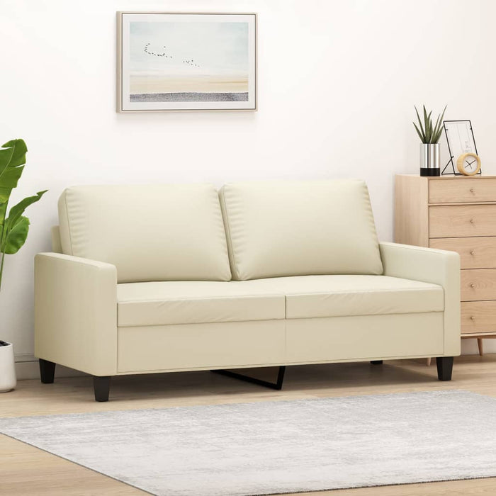 Canapea cu 2 locuri, crem, 140 cm, piele ecologică - WALTI WALTI