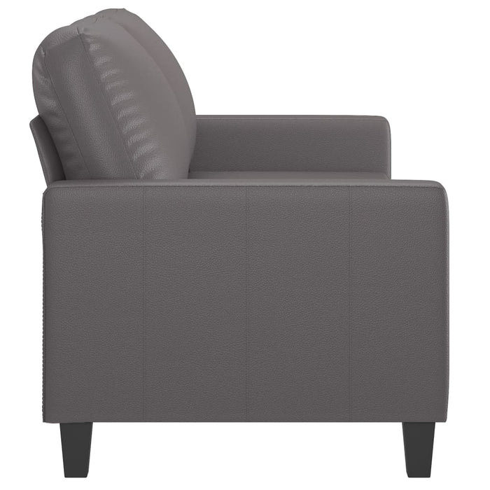 Canapea cu 2 locuri, gri, 140 cm, piele ecologică - WALTI WALTI
