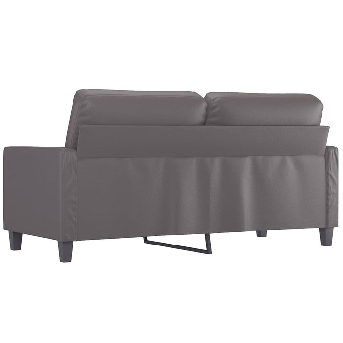 Canapea cu 2 locuri, gri, 140 cm, piele ecologică - WALTI WALTI