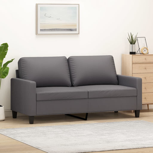 Canapea cu 2 locuri, gri, 140 cm, piele ecologică - WALTI WALTI